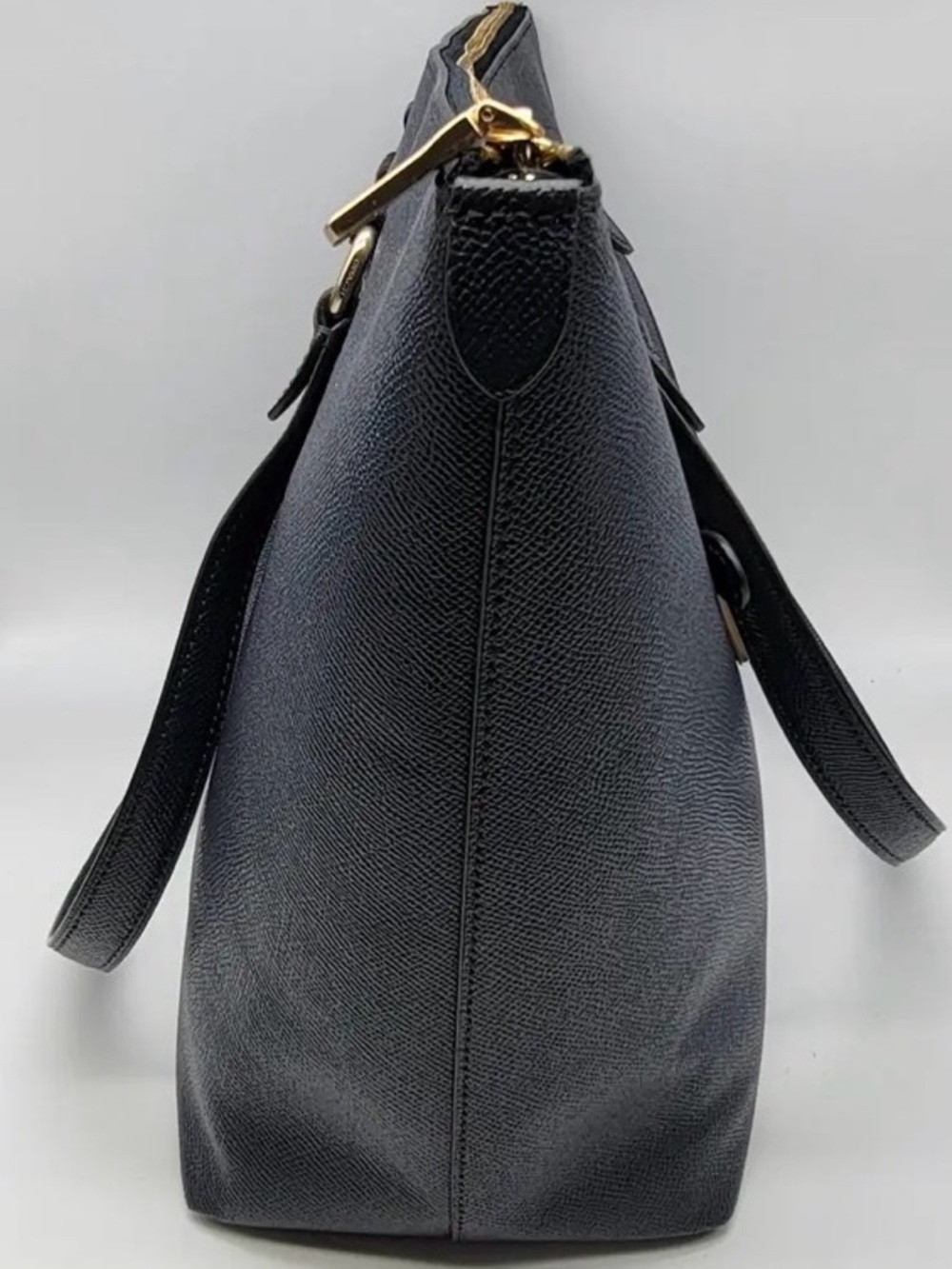Coach Black Leather Gallery Tote - Picture 4 of 6